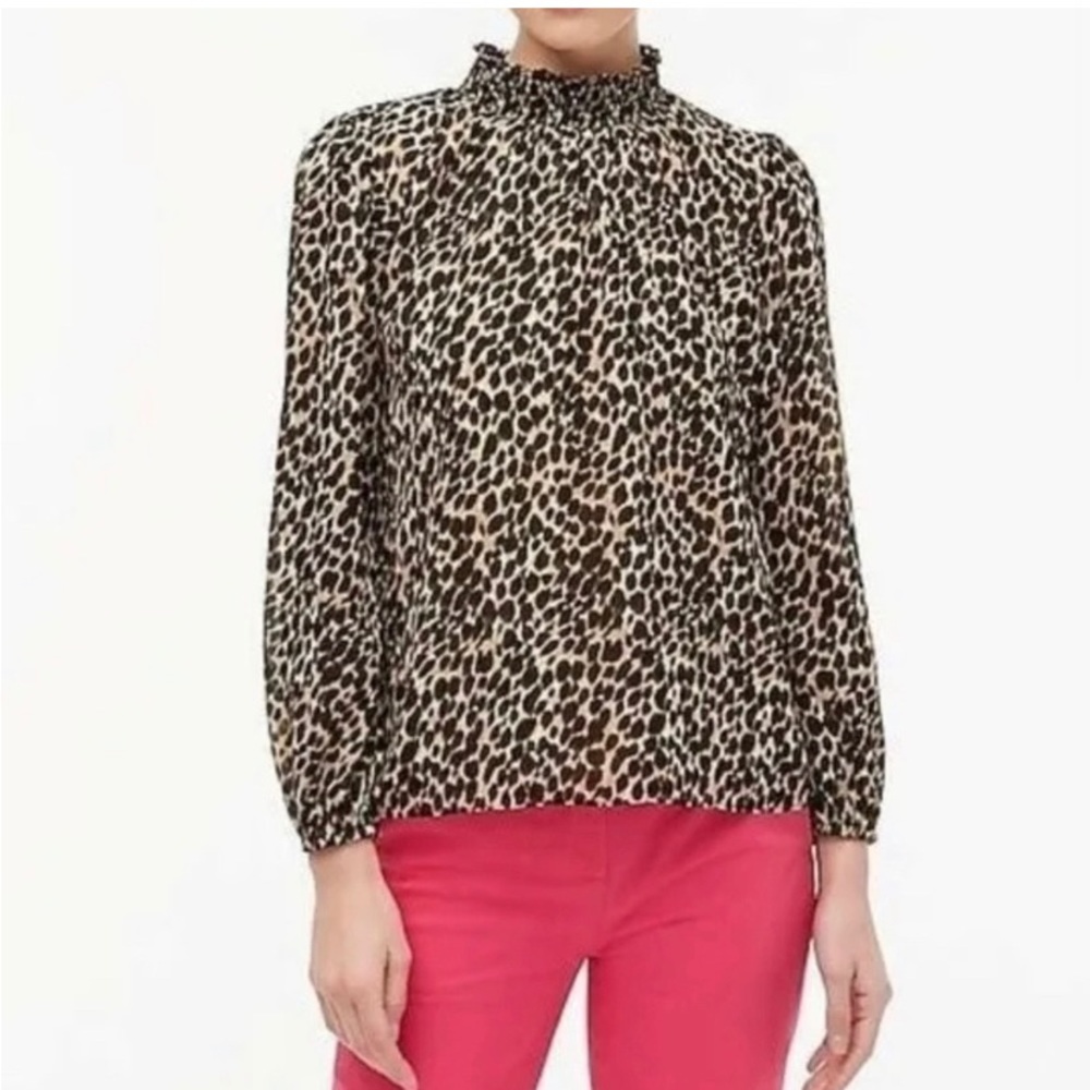 J crew factory leopard print blouse